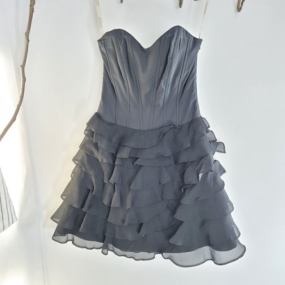 Karen Millen black corset mini dress